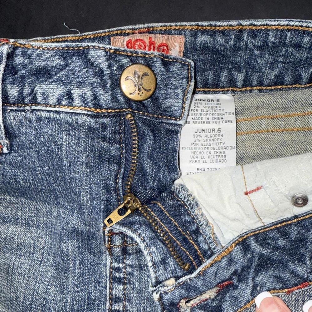 Vintage Y2K Nobo No Boundaries Denim Cowgirl Equestrian Embroidered Mini Skirt 5 - Picture 13 of 15
